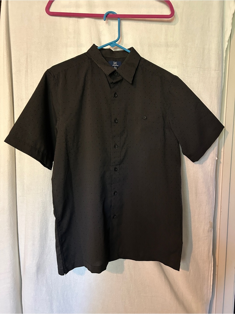 George Black Short-Sleeve Button-Down Shirt